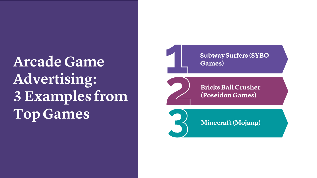 arcade mobile game ad examples from top games