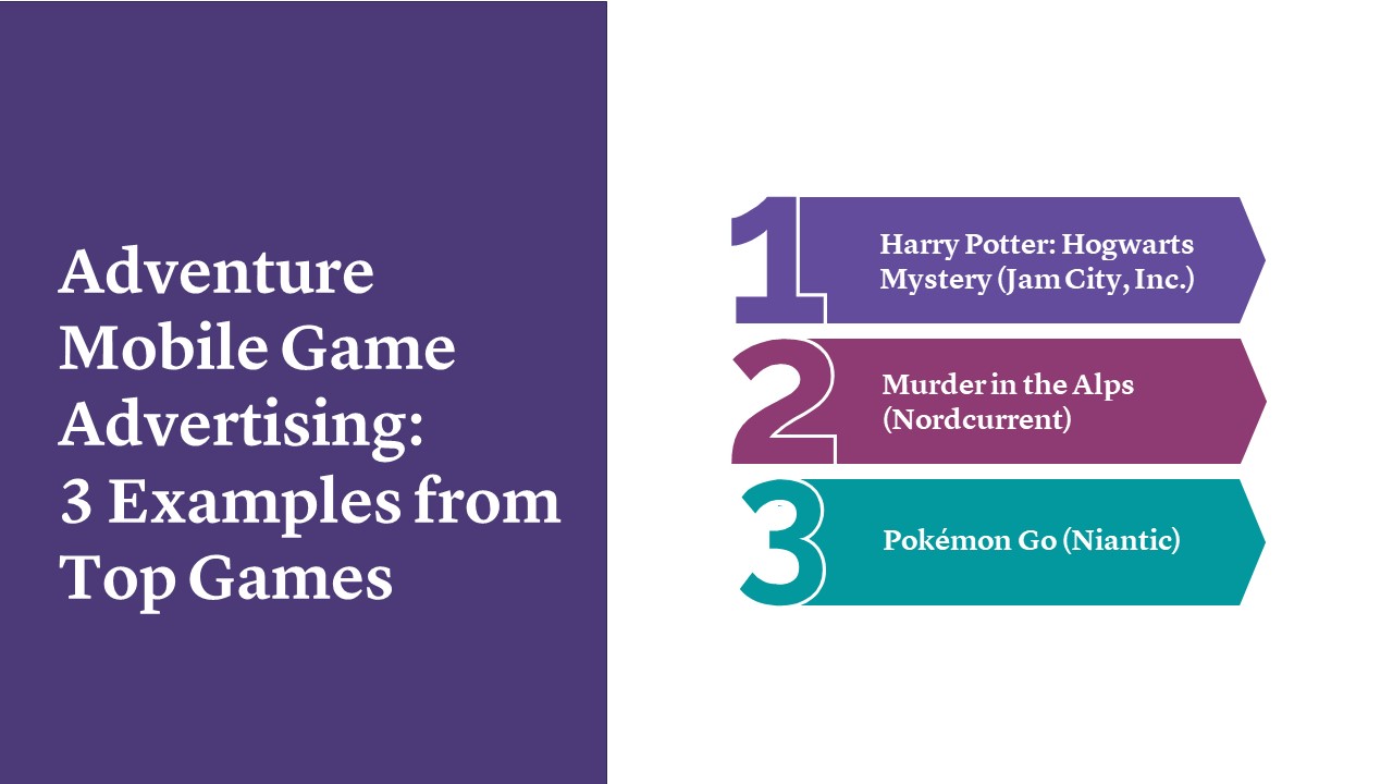 adventure mobile game marketing examples from top games