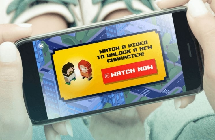 example of in-app rewarded video ads for mobile games