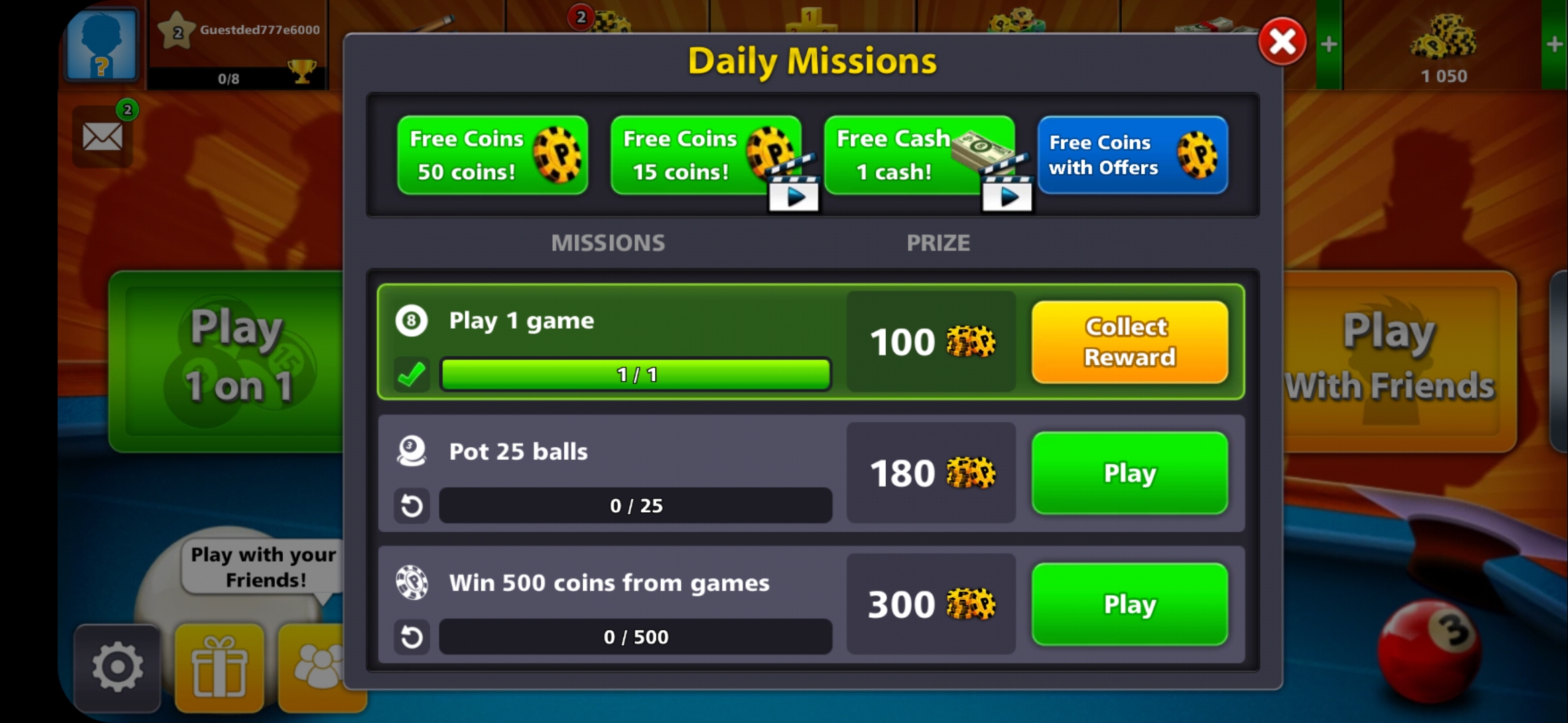 8 ball pool rewarded video ads