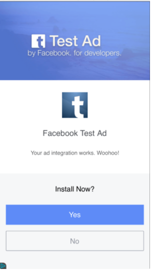 facebook test ad
