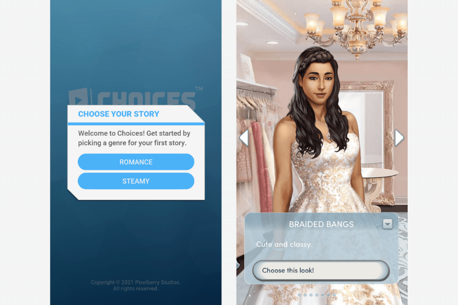choices first time user experience