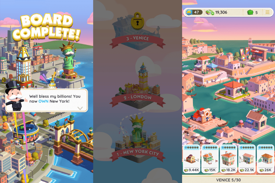 maps in monopoly go cities