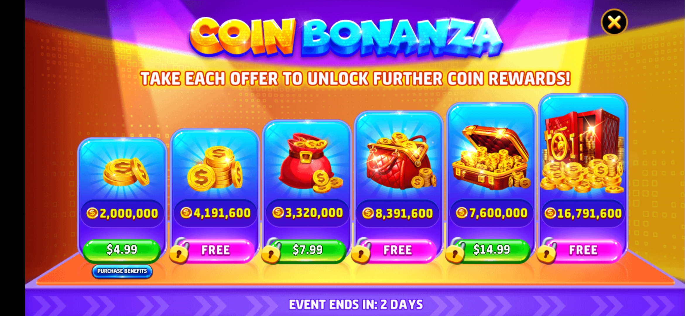 coin bonanza iap offer