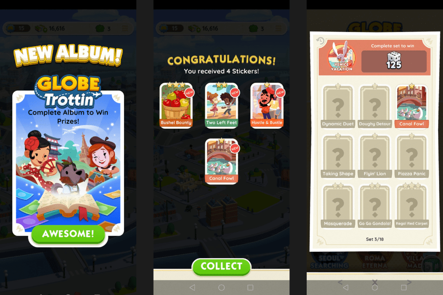 album stickers in monopoly go