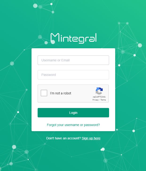 mintegral login screen