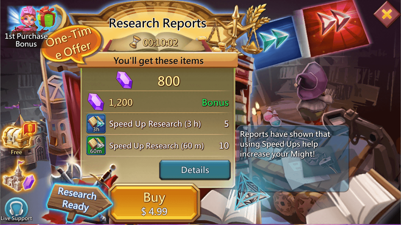 lords mobile monetization iap offer research reports